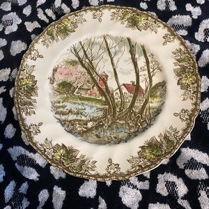 Johnson Brothers Friendly Village Willow by the Brook Dinner Buffet Plate